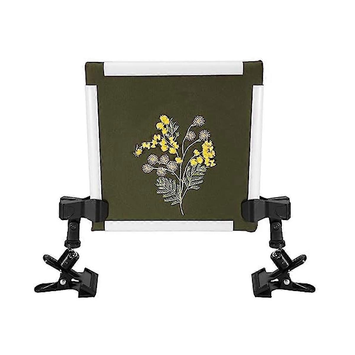 11 x 11 polegadas quadro com 2 pcs ajustável bordado aro suporte de argola, quadrado bordado braçadeira de mesa
