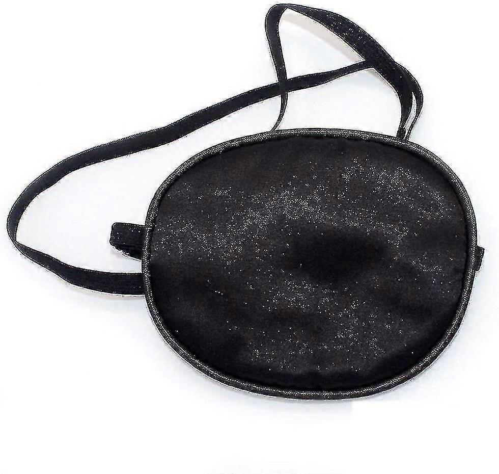 Silk Elastic Eye Patches, Pirate Eye Visor Adjustable Eye Patch, Children's Eye Visor For Amblyopia Lazy Eye Cover Eyes (black)