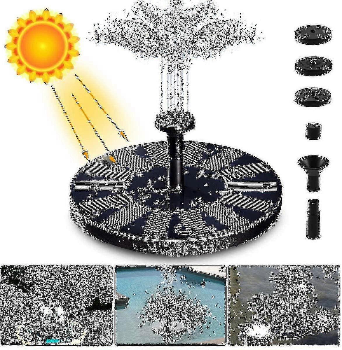 Solar Fountain,1.4w Solar Pond Pump With 4 Effects