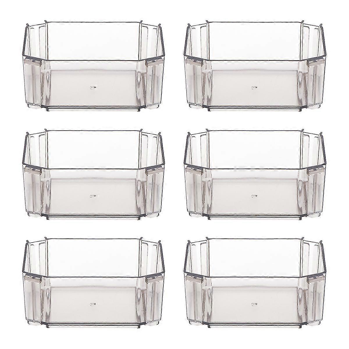 6pcs Honeycomb Drawer Organizer Socks Underwear Compartment Separate Storage Box