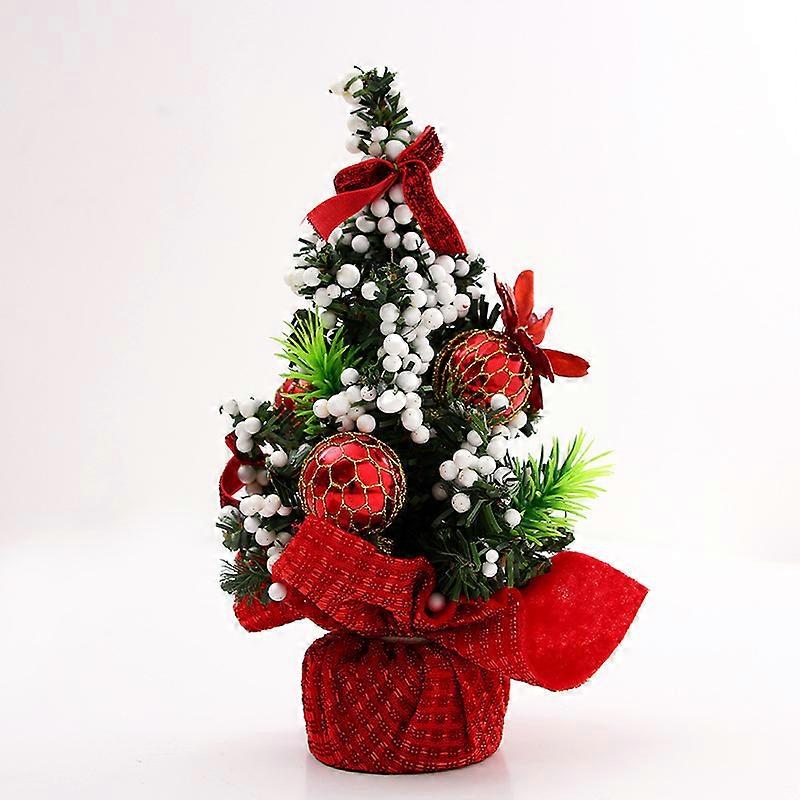 Professional Christmas Tree Desktop Mini Christmas Tree Christmas Decoration Ornament Red Practical and Practical1pc