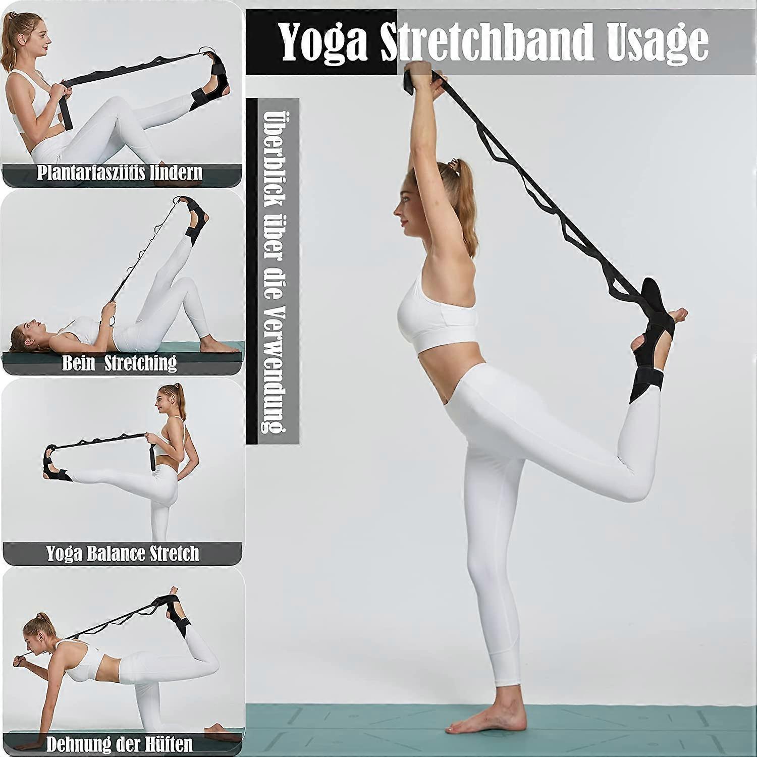 Yoga Stretching Band Mit 9 Schlaufen - Dehnungsgurt Für Fitness