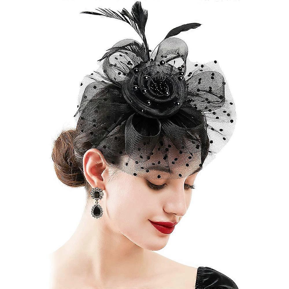 Fascinator hatut naisille Pillbox -hattu hunnulla