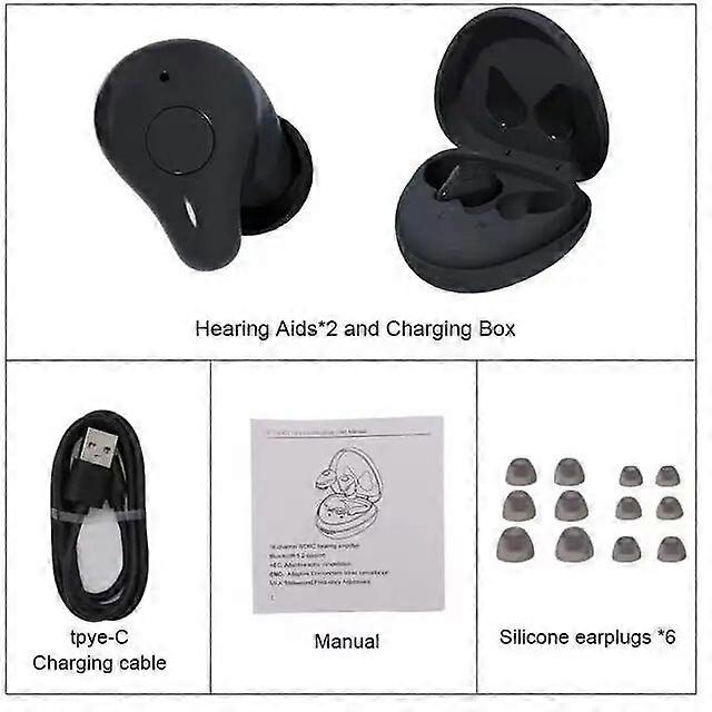 Bluetooth Hearing Aid Rechargeable Phone Connection Noise Reduce Sound Amplifier Hearing Aids Waterproof Earphone For Deafness