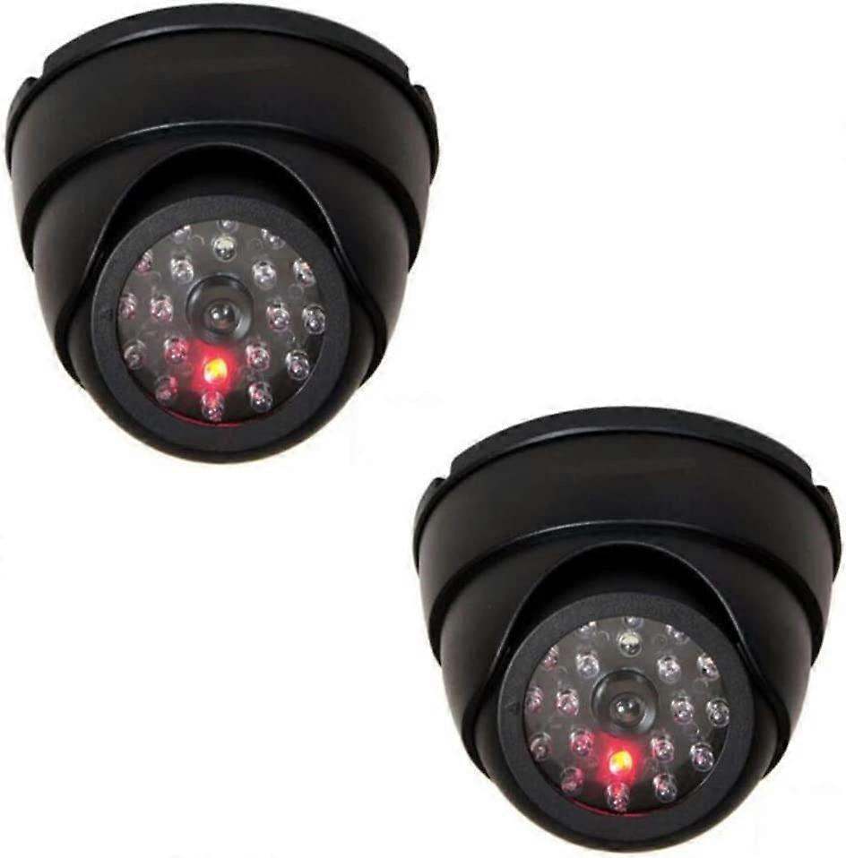 2pcs Dummy Fake Surveillance Security CCTV Dome Camera With LED Blinking Real imitation