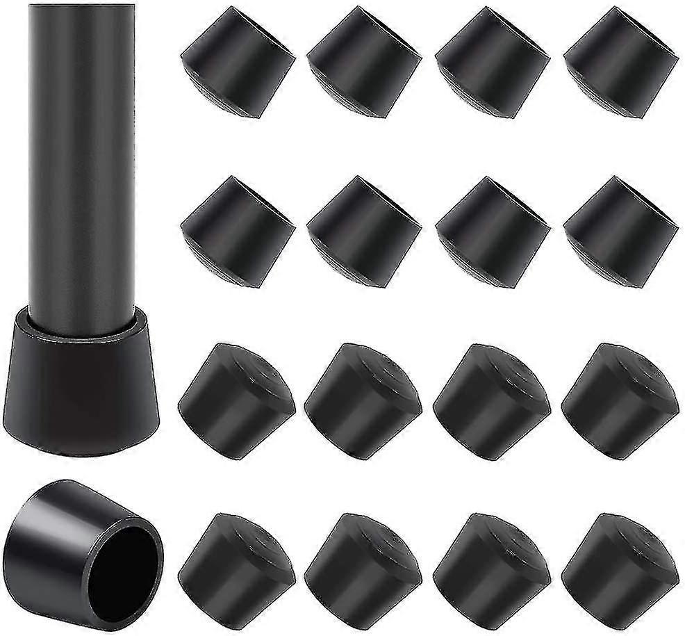 16パックチェアプロテクターキャップ、チェアレッグキャップゴム椅子脚保護キャップ、内径 - 1インチ/ 25 Mm、ブラック