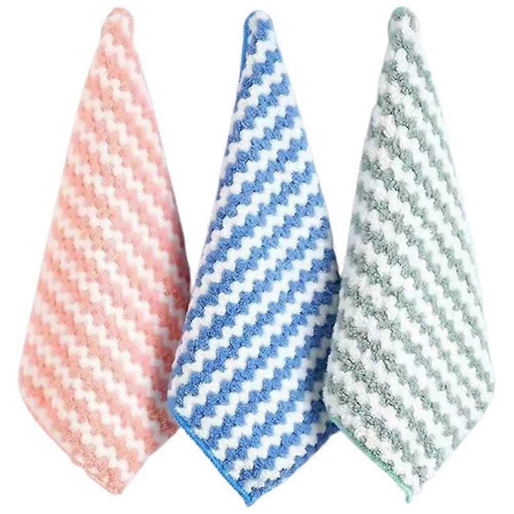 20Pcs Microfibre Cleaning Rag, Super Absorbent Coral Fleece Cloth, Scouring Towel Pad, Microfibre C