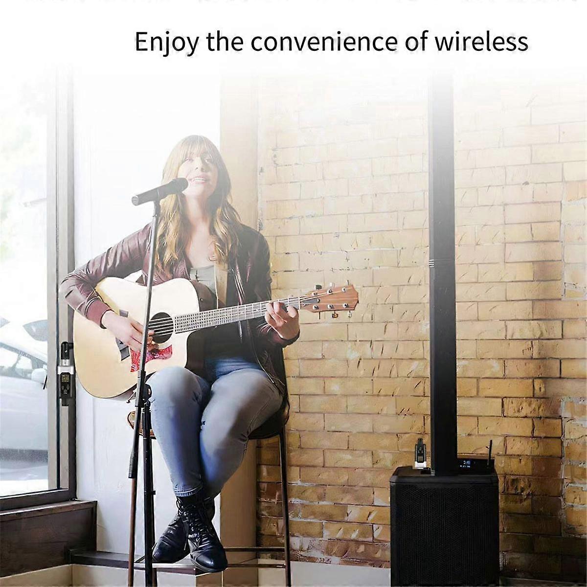 New K1 UHF Wireless Microphone Transmitter Receiver XLR Microphone Wireless System for 48V Capaciti