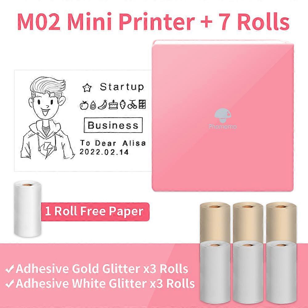 Redkid M02 Pocket Printer Mini Bluetooth-Compatible Wireless Portable Mobile Printer Thermal Sticker