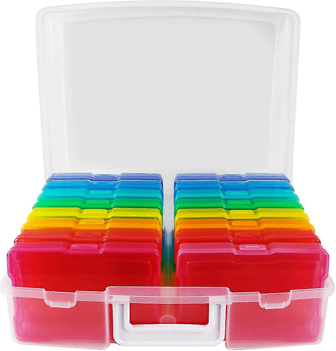 Transparent 4" X 6" Photo Storage Boxes - 16 Inner Photo Organizer Cases Photo Keeper Picture Storage Containers Box For Photos