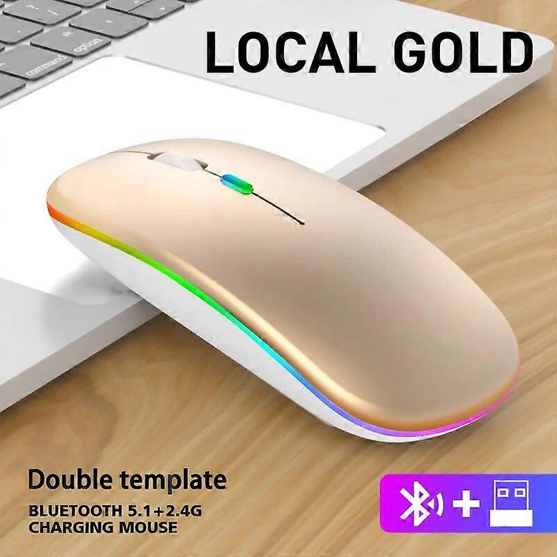 Bluetooth Wireless mouse With USB Rechargeable RGB gamer mice For Laptop Computer PC Macbook Gaming Mouse 2.4GHz 1600DPI Mice & Trackballs