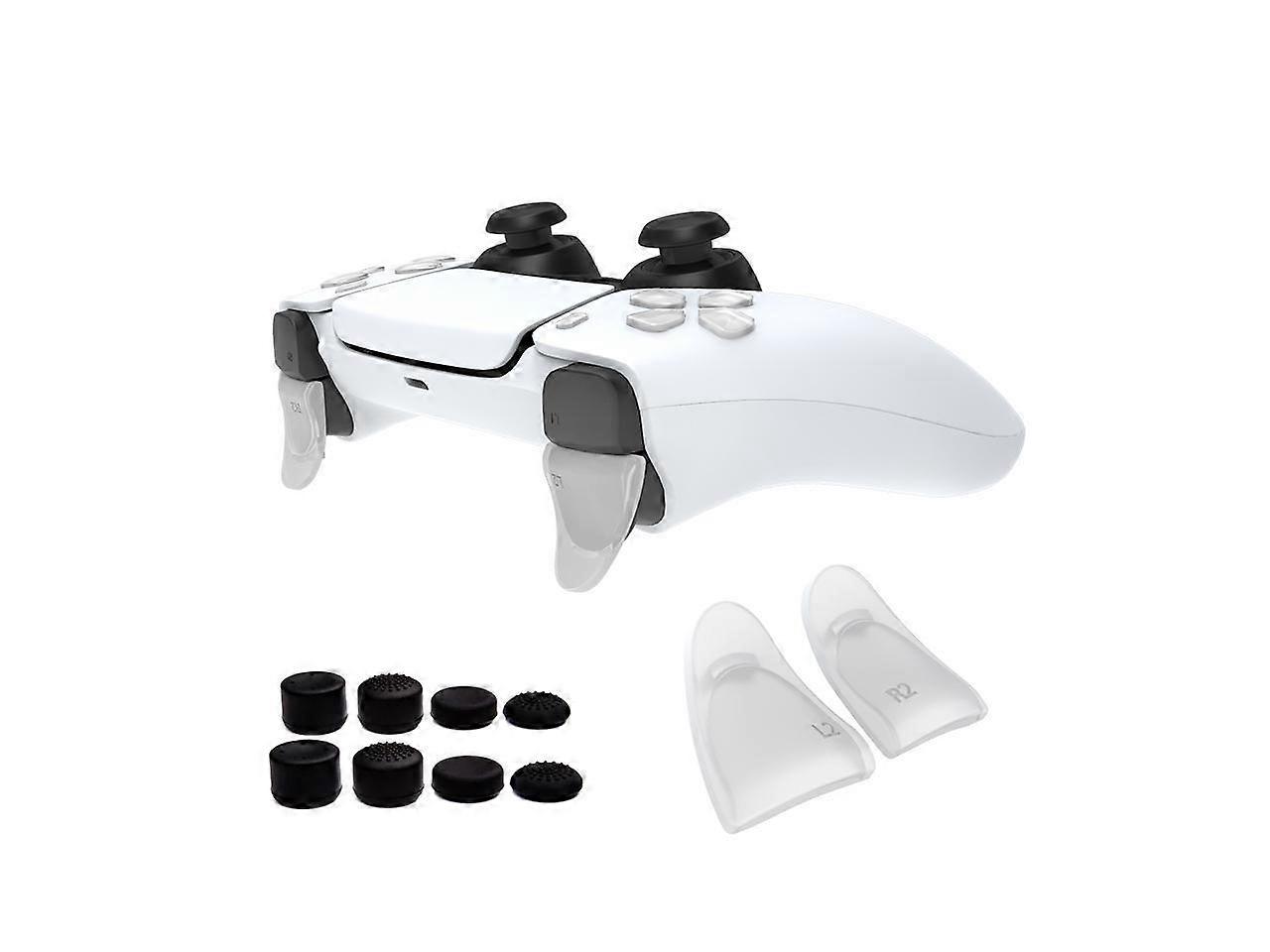 موسع الزناد مع 8 قطع مقابض عصا الإبهام لملحقات PS5 DualSense Controller Playstation 5