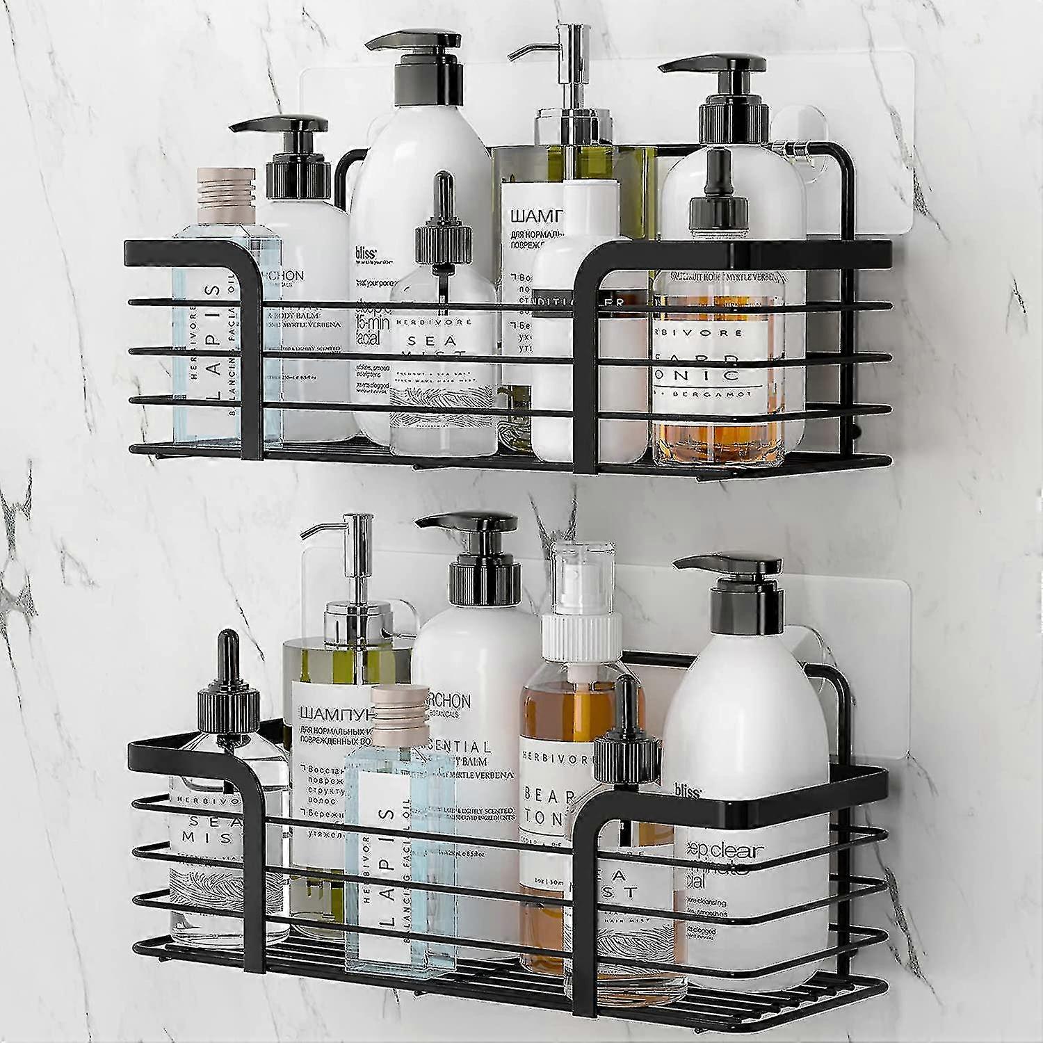 Adhesive Shower Caddy Organiser Basket Bathroom