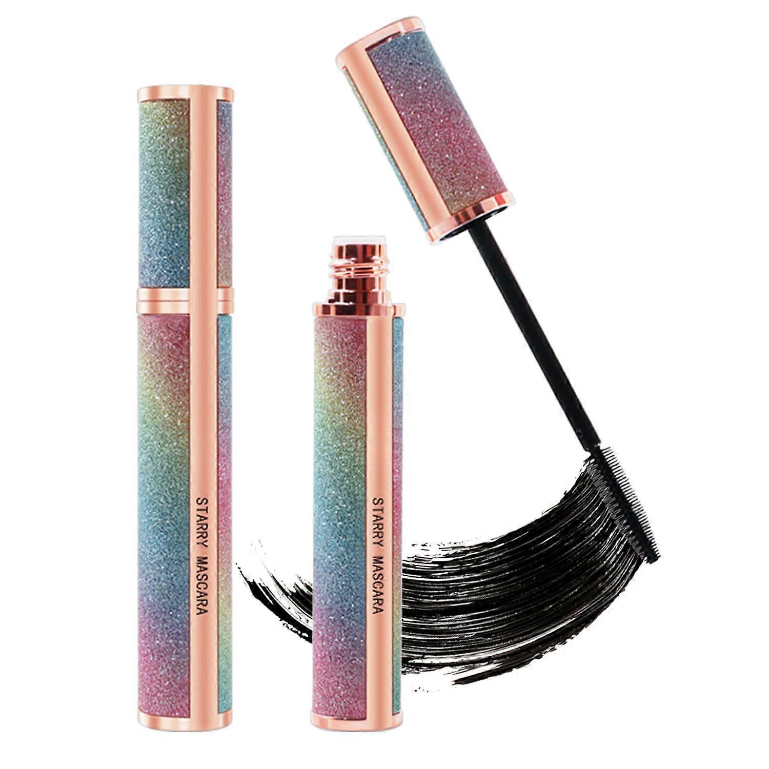 4D Silk Fiber Lash Mascara,Black Mascara Waterproof Voluminous Natural Lengthening and Thrive Mascara,Long-Lasting& Smudge-Proof No Flaking
