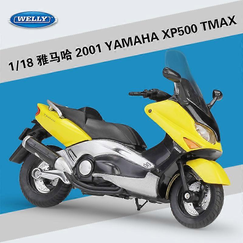 01:18 ياماها XP500 TMAX 2001 سبائك معدنية دييكاست مقياس نموذج دراجة نارية كيت عرض ألعاب الأولاد الكبارالمجموعات هدية لعبة