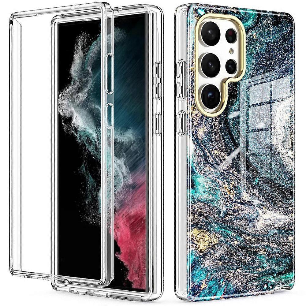 Κατάλληλο για θήκη τηλεφώνου Samsung S23 Ultra δύο σε ένα S23 plus/S23 μαρμάρινη προστατευτική θήκη