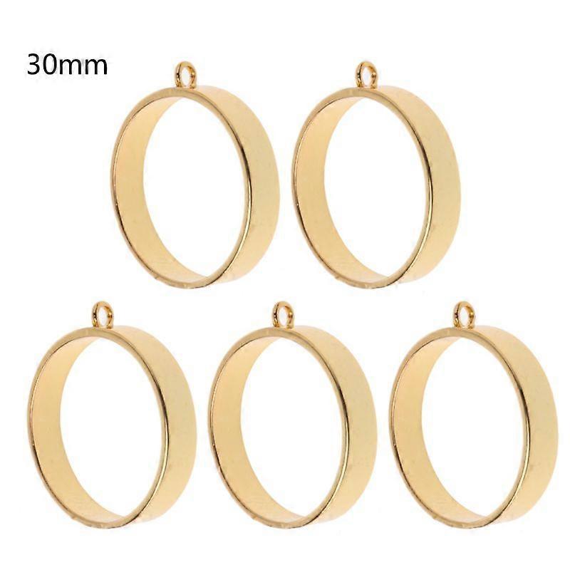 DIY Pendant Blanks 5 Pcs/Set Round Framework Open Back Bezels for Resin Jewelry