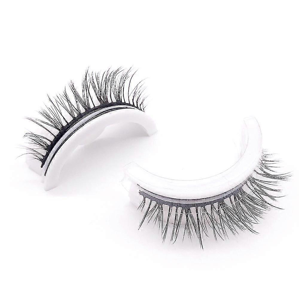 4 Pair Reusable Self-adhesive Artificial False Eyelashes Glue-freeNatural