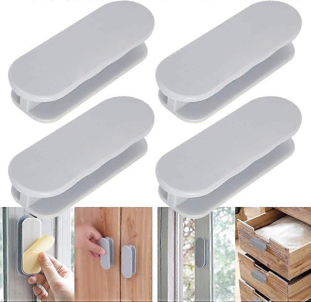 4Pcs Self-Stick Instant Cabinet Drawer-Humanity Handle Helper Auxiliary for Kitchen Cabinet