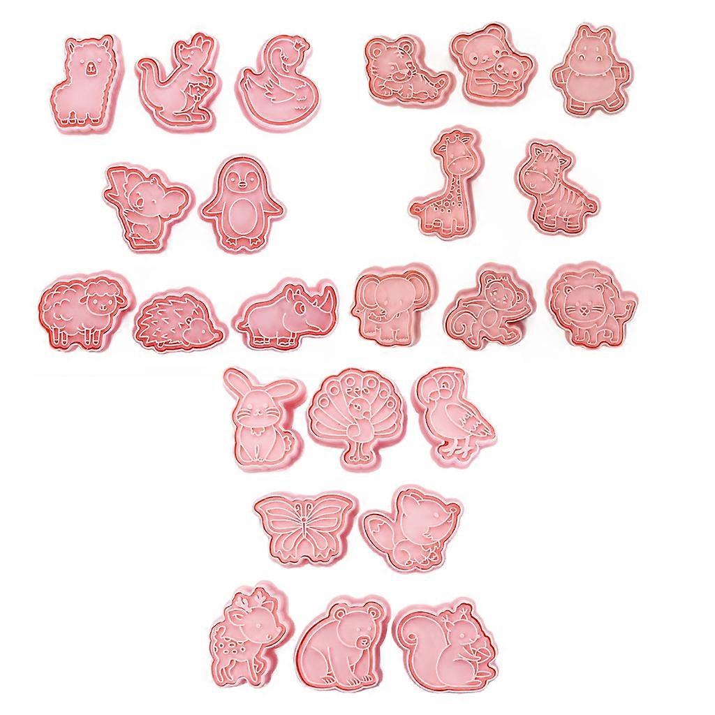 24Pcs Cookie Press Molds DIY Kitchen Accessories Cookie Cutters Cookie Cutters