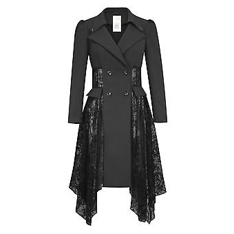 Chic Star Lace Gothic Jacket In Black