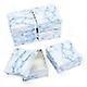 Marble Texture Pattern Paper Cardboard Jewelry Boxes Square White 12.9x12.9x6.6cm Inner: 12x12cm