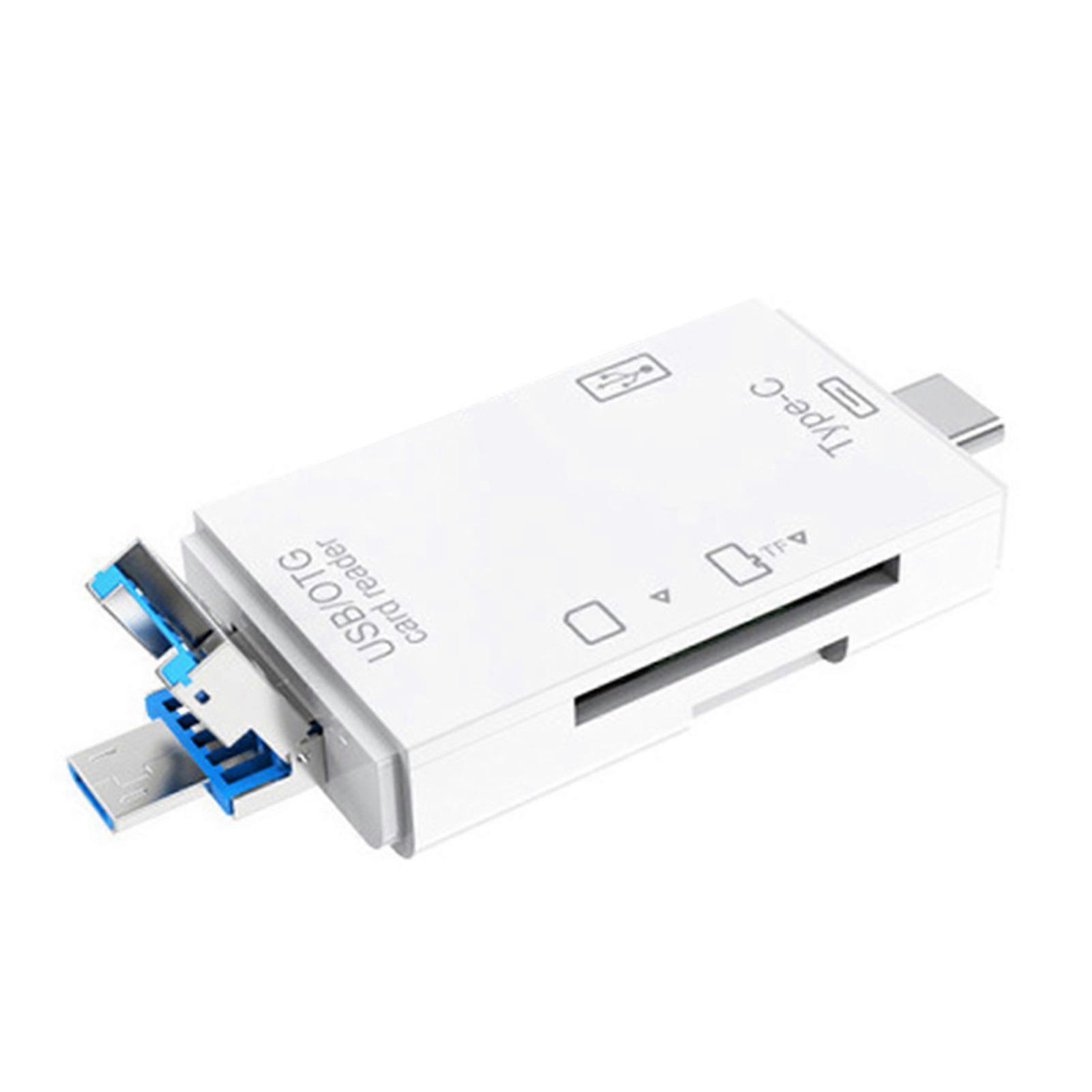 6-in-1 Multifunctional USB 3.0 Card Reader Mini Type-C TF-SD Card Reader OTG Adapter for Mobile Phone