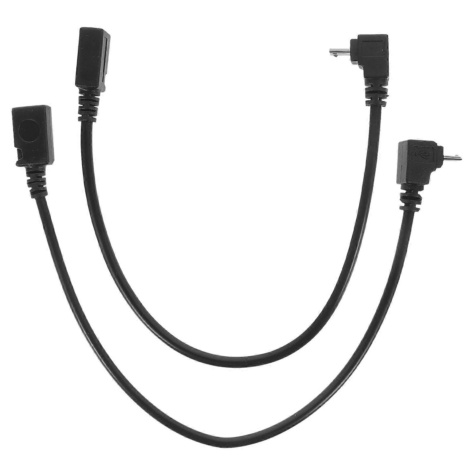 2pcs Right Angle Micro USB Cable 90 Degree Adapter For Data Transfer Charging