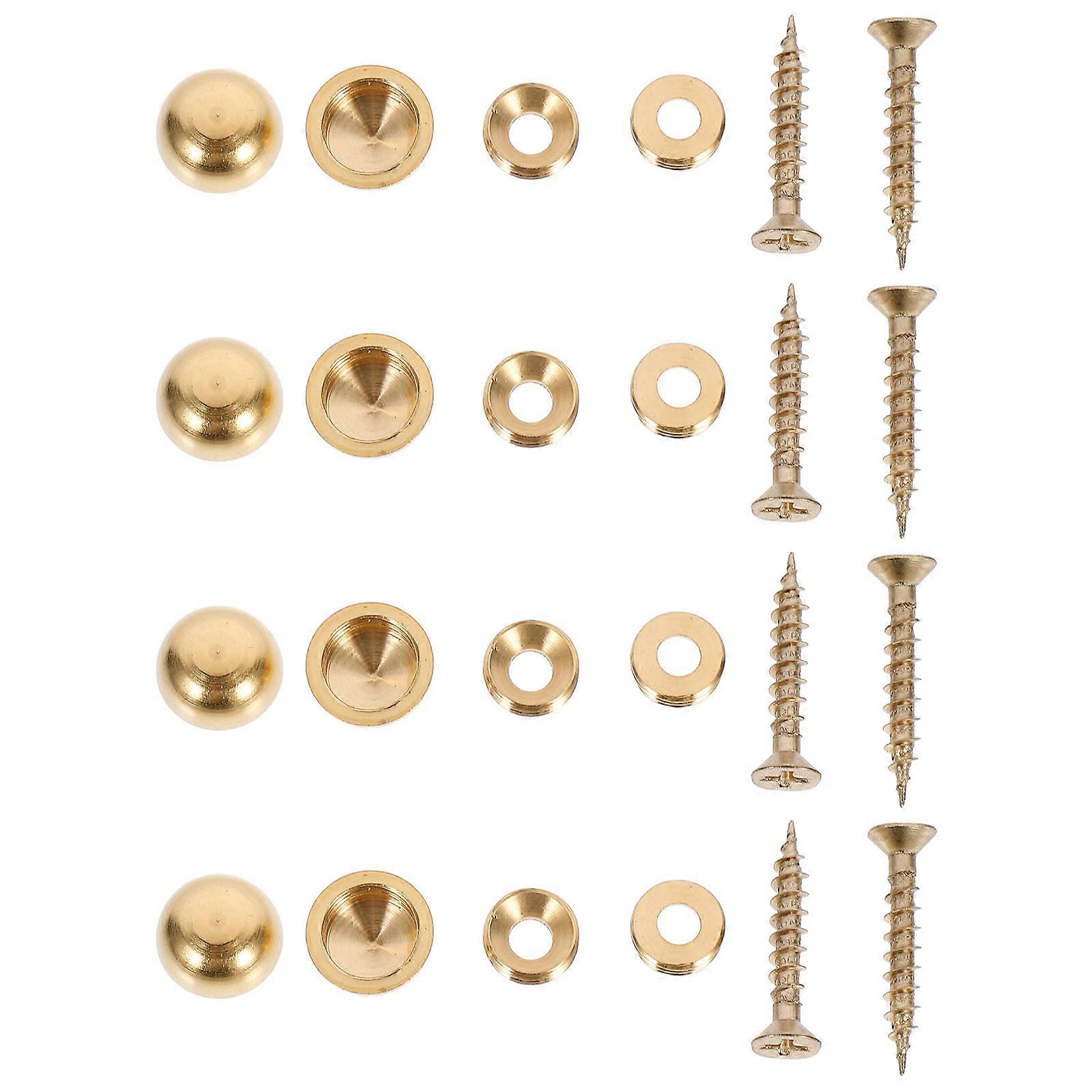 8pcs Rame Tappi di copertura a vite Specchio Segno pubblicità Unghie decorative (15mm)