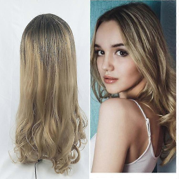 Peluca marrón larga y rizada para mujer