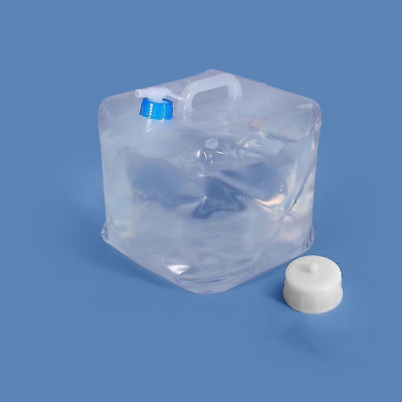 Collapsible Water Container With Spigot Large Capacity Foldable Water Canteen Lightweight Portable Water Carrier With Handle Square Water Bucket For1p