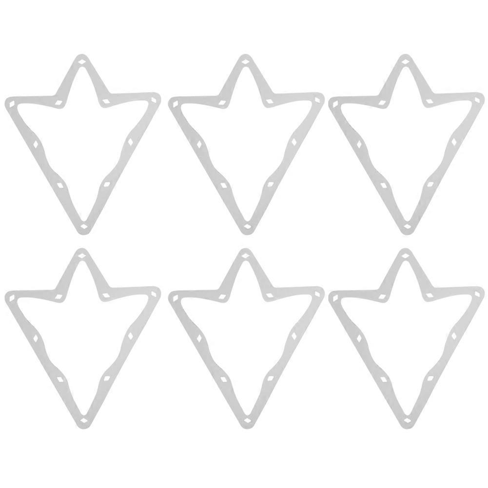 6Pcs Billiard Magical Rack Sheet Table Pool 10-Ball Paper Tip Tool Accessory White