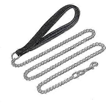 Einstellbare Metall Training Leine Pu Leder für Hund Katze Haustiere Schwarz
