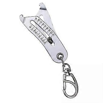 Porte-clés portable de vérification de la taille du fil précis, outil de vérification de la taille du fil 1pc