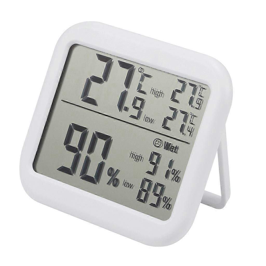 Digital Hygrometer Indoor Thermometer Room Temperature Humidity Clock Home