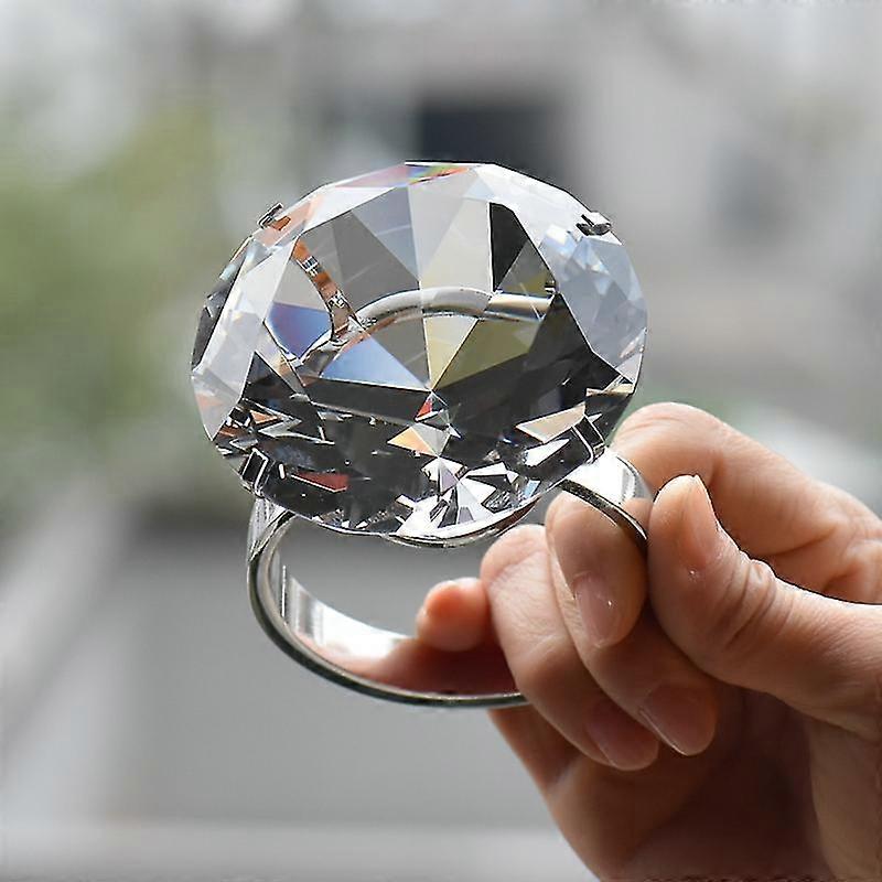 Crystal Big Diamond Γαμήλιο Δώρο Δαχτυλίδι Πρόταση Εξομολόγηση του Αγίου Βαλεντίνου Αποστολή Φίλη Γενέθλια Δώρο Διακοσμήσεις Αρχική Decore