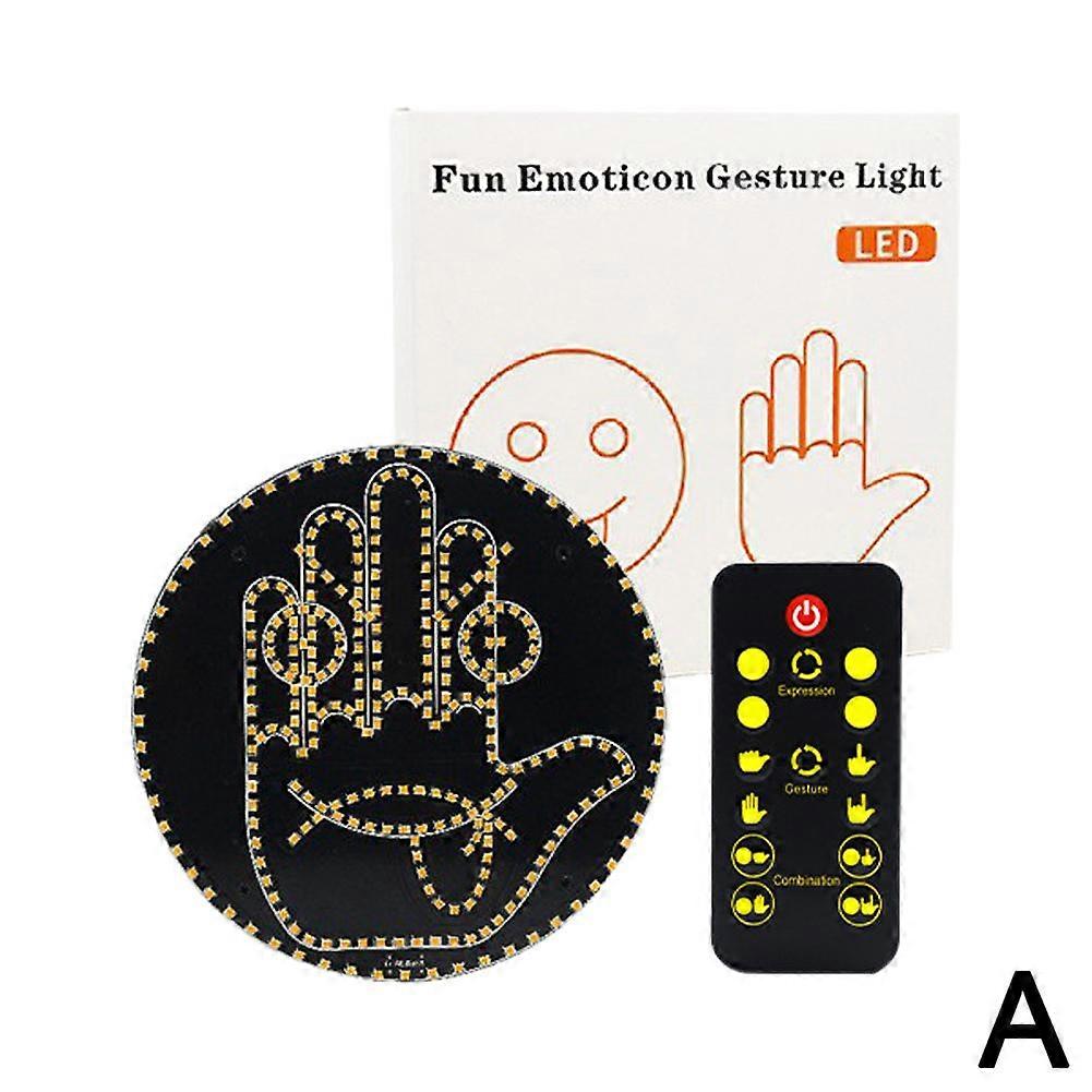 Car Expression Remote Control Led Lighting Road Gesture Palm Light Accessorie