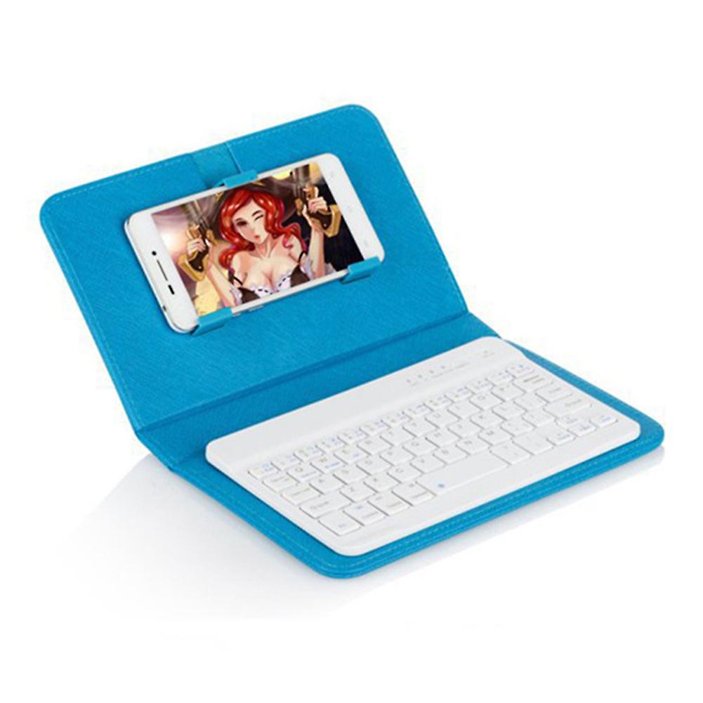 Mini Portable Wireless Bluetooth Keyboard With Leather Case For Smartphone