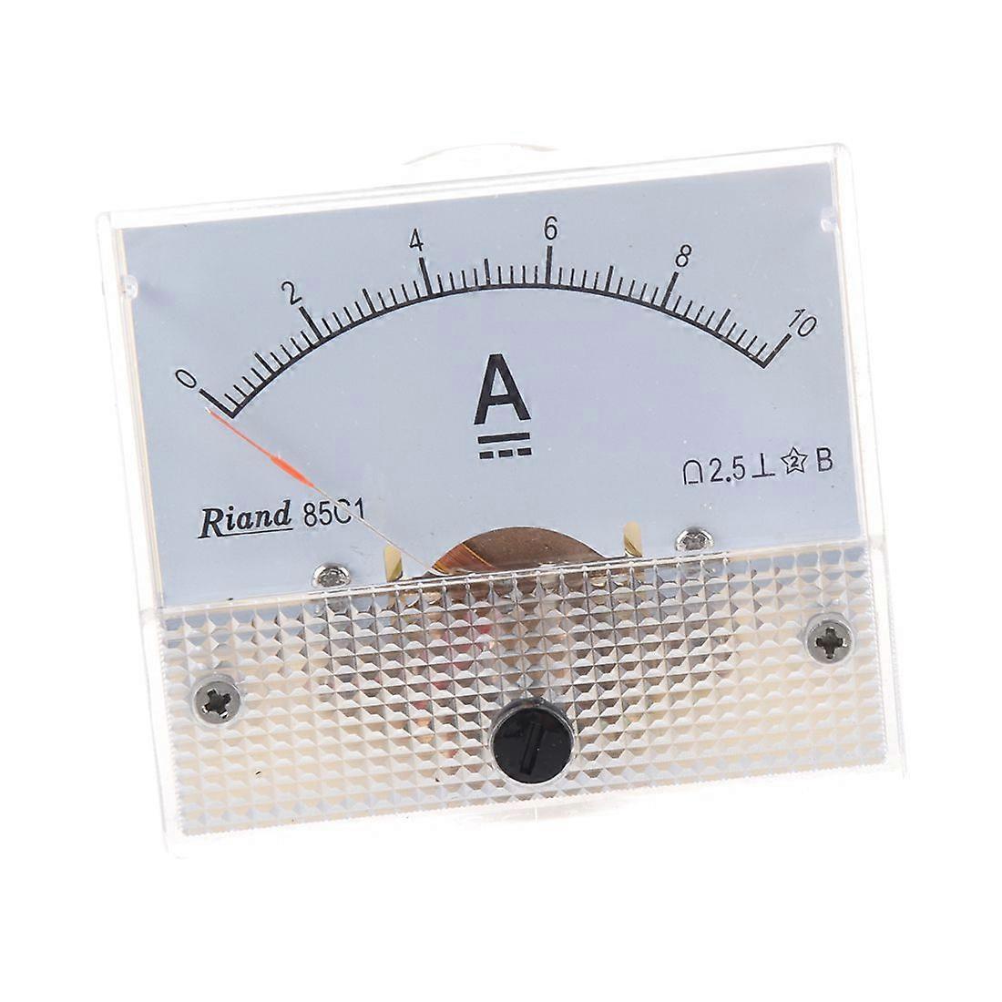 85C1 DC 0-10A Rectangle Analog Panel Ammeter Gauge