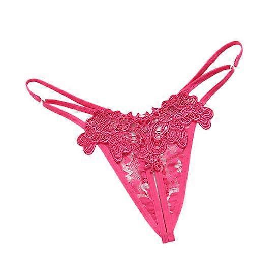 Stylish Women Thong Lace Sleeping Wearing Underwear See Through Open Crotch Thong G-string for Wedding Night
