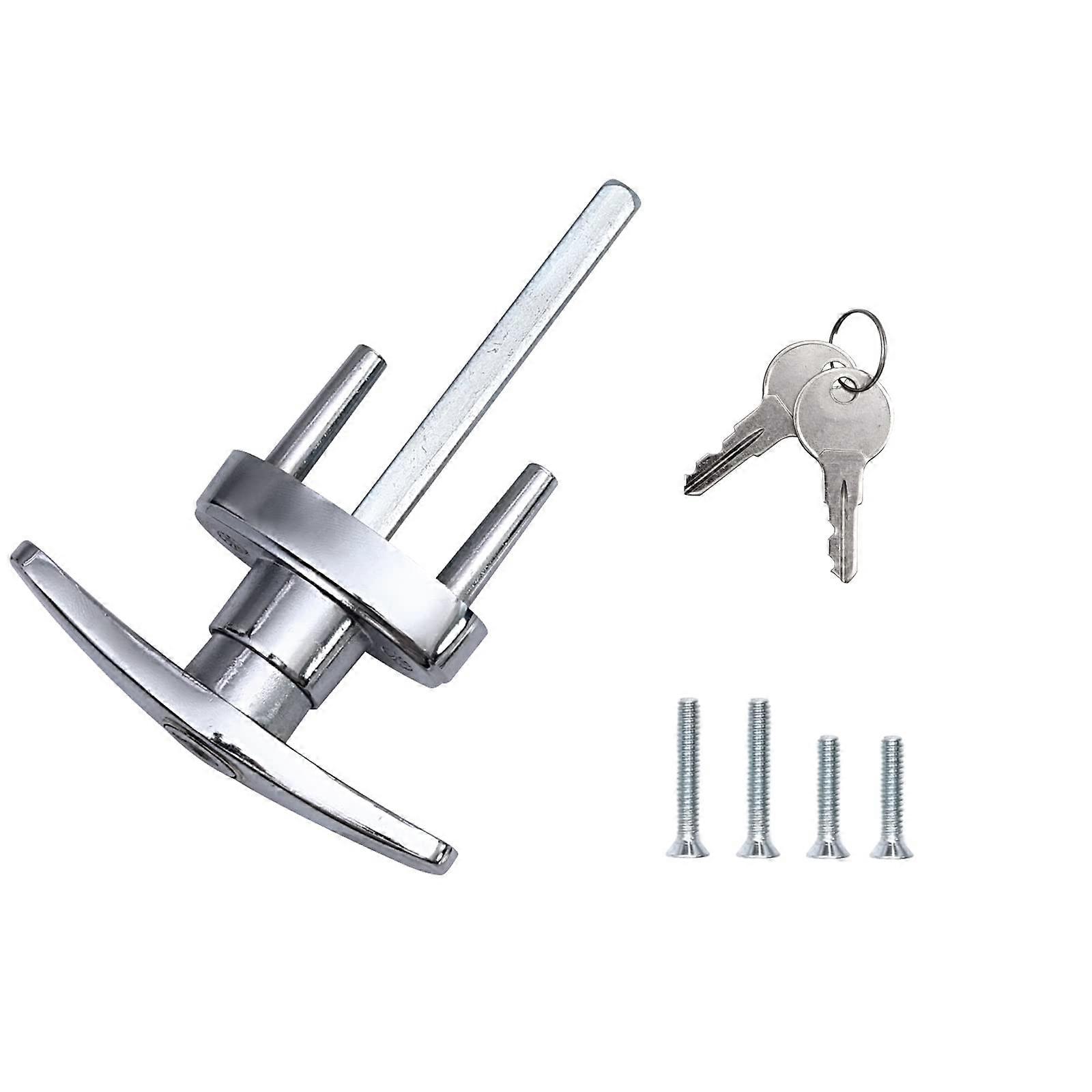 T Handle Lock for Doors Fits 1-3/8" to 2" Thick