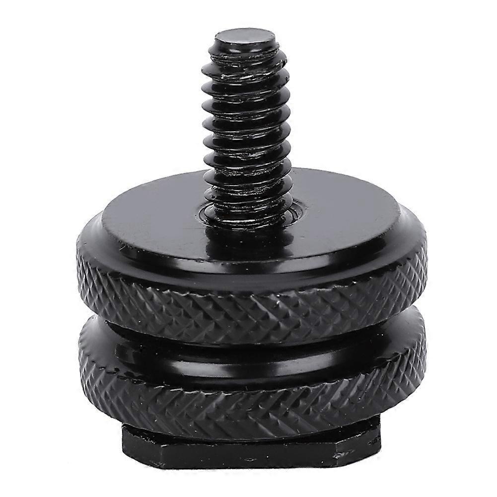 Versatile Hot Shoe Adapter with 1/4 & 3/8 Inch Threaded Stud for Tripod or Stand