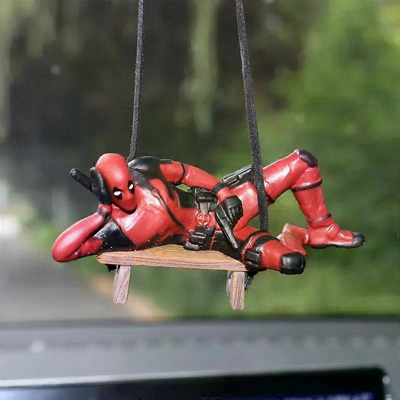 Sarjakuva Deadpool Auto riipus Taustapeili Riipus Sisustustarvikkeet Minimalli Lelut Toimintahahmot SisustusSisustusmalli
