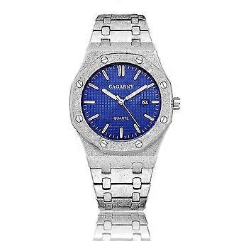 Geometrische veelhoekige wijzerplaat Quartz Dual Movement horloge stijl 6