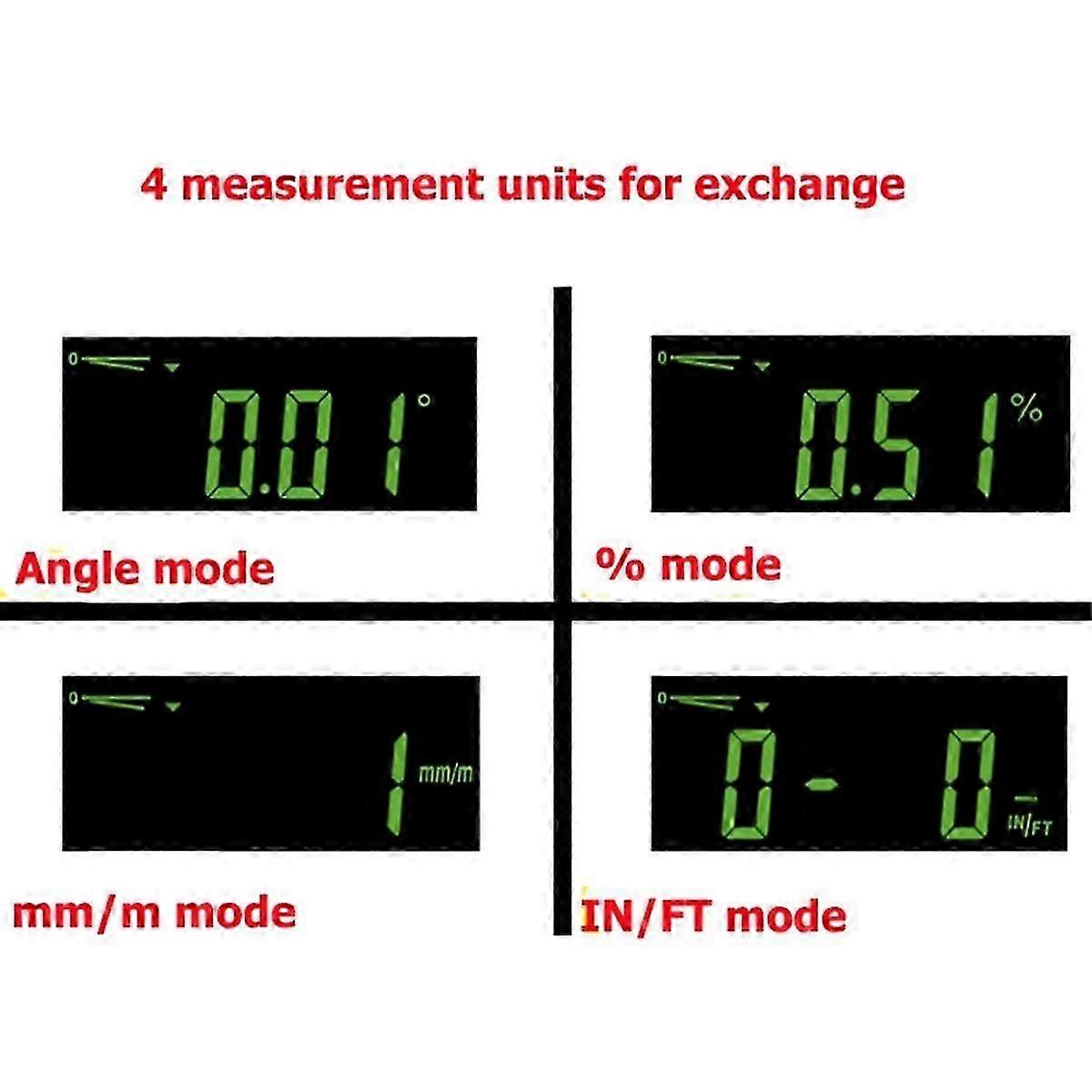 Digital Level Electronic Protractor Inclinometer with Magnet Illuminate Level Angle Meter Gauge Lev