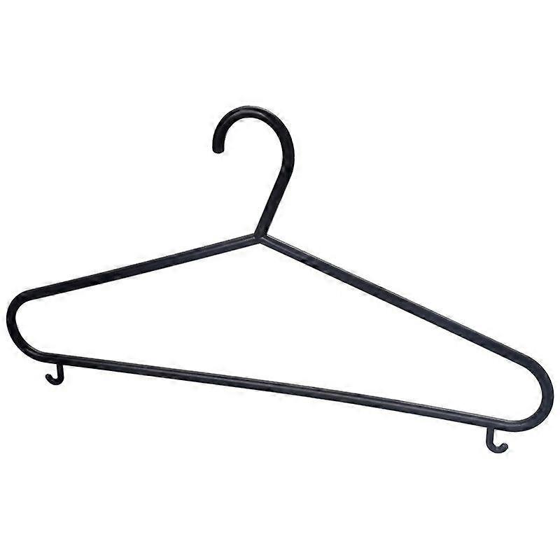 20 Pack Hangers with Trouser Bar and Hooks Black