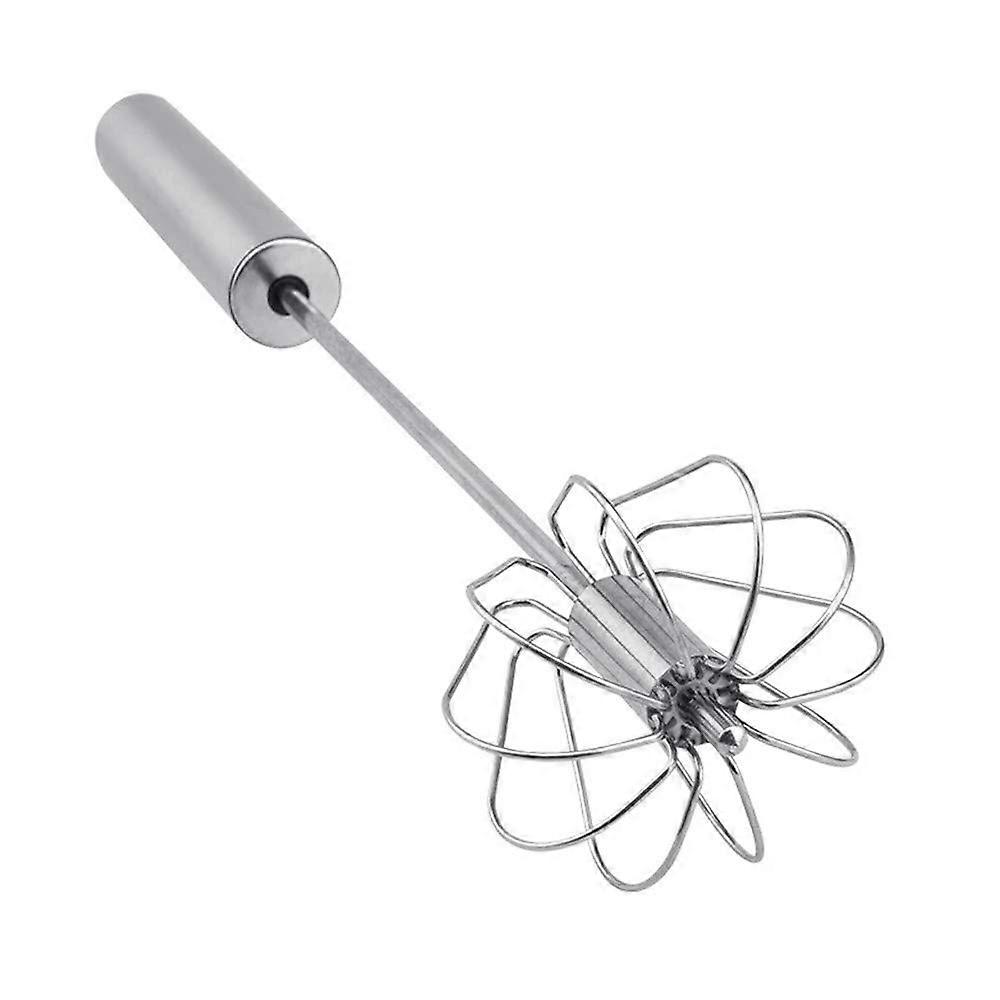 Stainless Steel Semi-Automatic Whisk Push-Type Egg Beater for Home Kitchen
