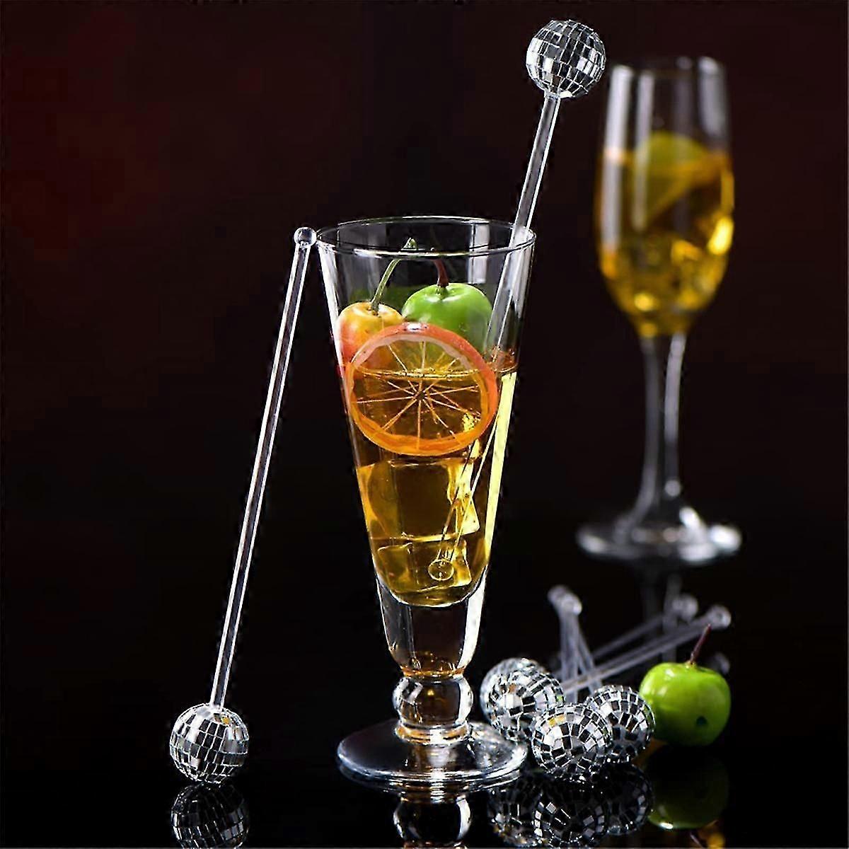 Set Di 120 Agitatori Da Cocktail A Sfera Specchiata – 20 Cm, Per Feste, Matrimoni, Bar, Compleanni
