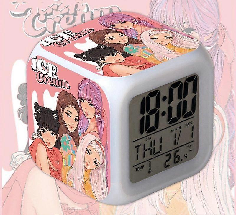 Square stereo small alarm clock creative gift