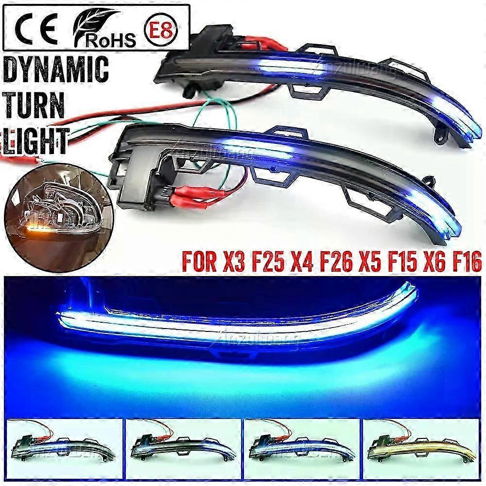Car LED Side Wing Rearview Mirror Turn Signal Light For BMW X3 X4 X5 X6 F25 LCI F26 F15 F16 Dynamic Indicator Blinker